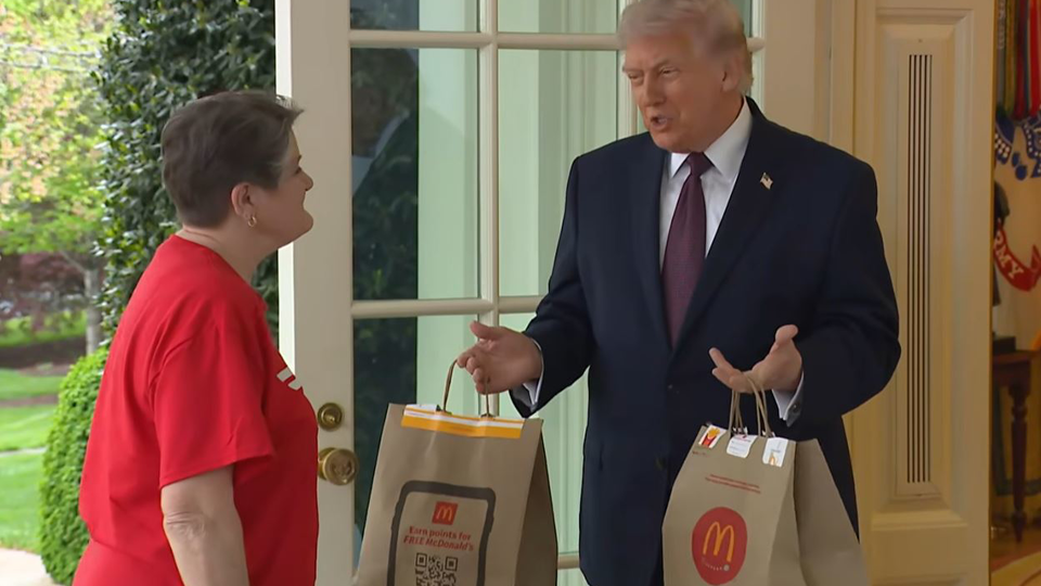 DoorDash driver delivers McDonald’s straight to the Oval Office