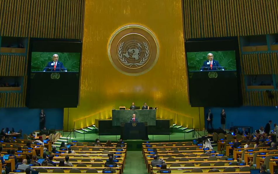 UN delegates stage walkout during Israeli PM Netanyahu’s speech